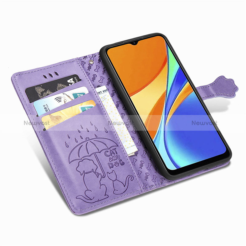 Leather Case Stands Fashionable Pattern Flip Cover Holder S03D for Xiaomi Redmi 9C NFC