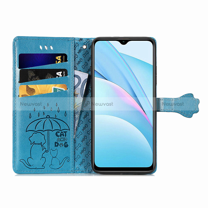 Leather Case Stands Fashionable Pattern Flip Cover Holder S03D for Xiaomi Redmi 9T 4G