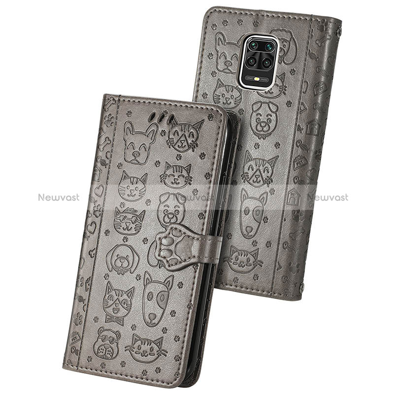 Leather Case Stands Fashionable Pattern Flip Cover Holder S03D for Xiaomi Redmi Note 9 Pro