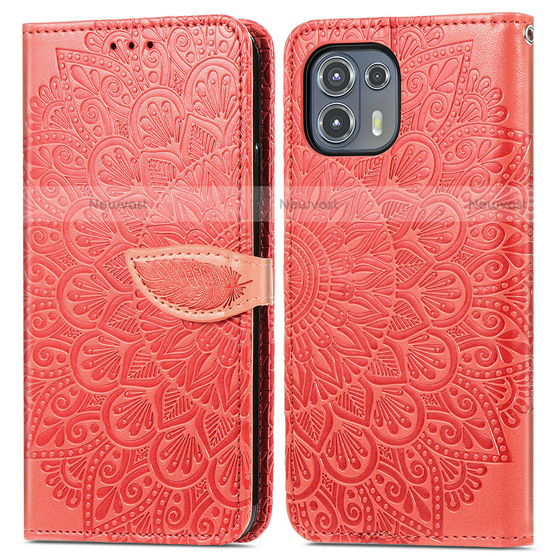 Leather Case Stands Fashionable Pattern Flip Cover Holder S04D for Motorola Moto Edge 20 Lite 5G