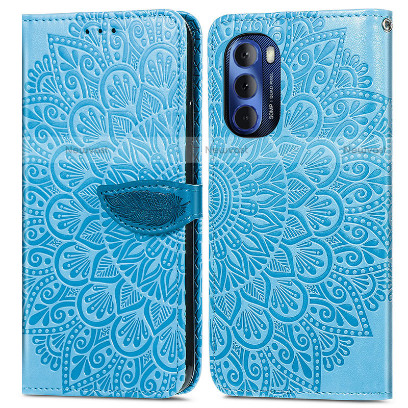 Leather Case Stands Fashionable Pattern Flip Cover Holder S04D for Motorola Moto G Stylus (2022) 4G