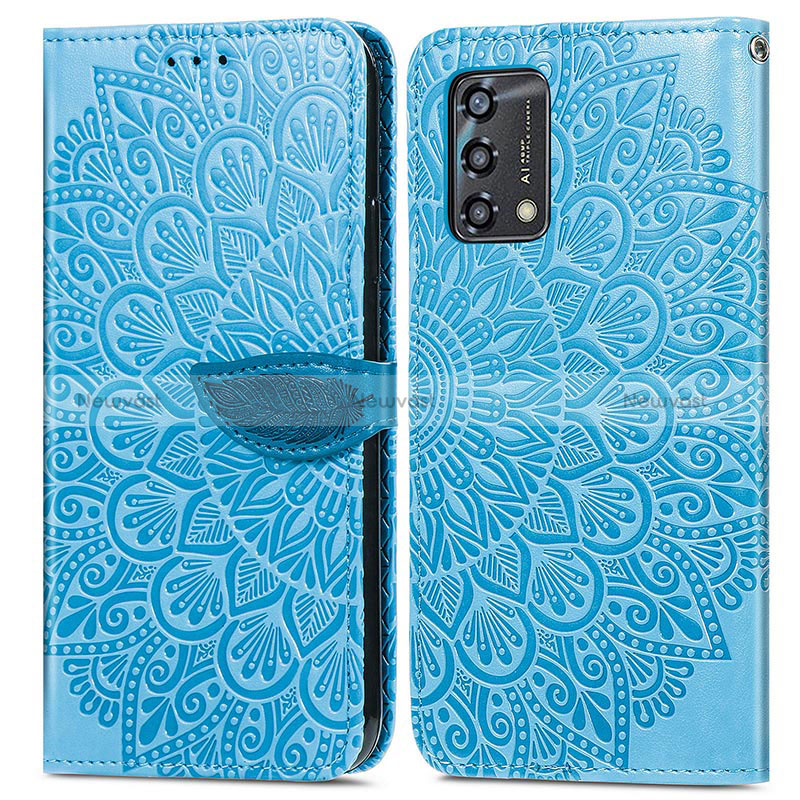 Leather Case Stands Fashionable Pattern Flip Cover Holder S04D for Oppo A95 4G