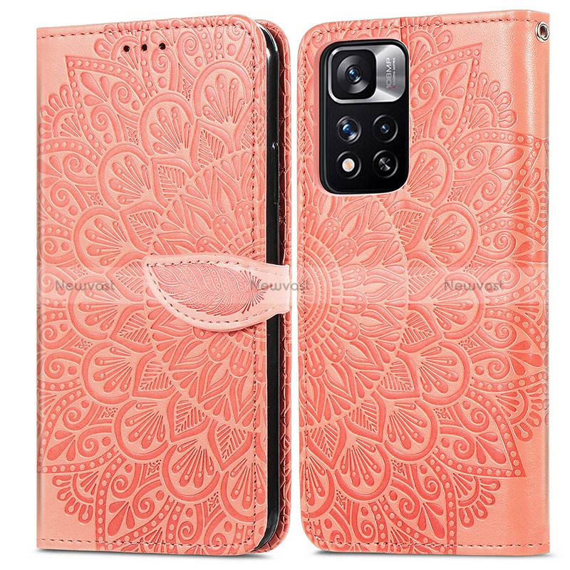 Leather Case Stands Fashionable Pattern Flip Cover Holder S04D for Xiaomi Redmi Note 11 Pro+ Plus 5G