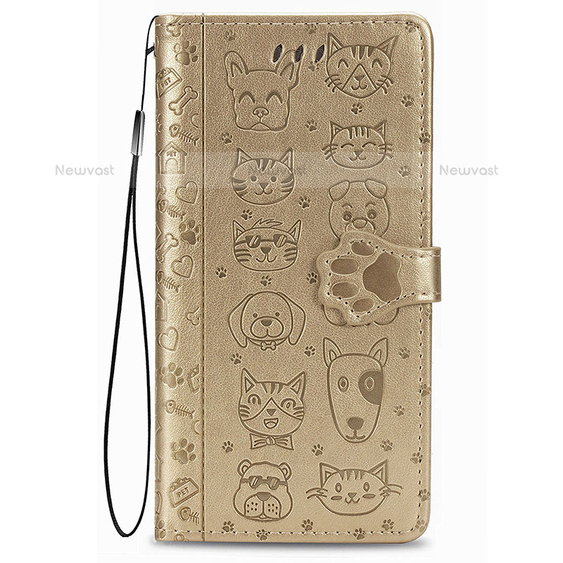 Leather Case Stands Fashionable Pattern Flip Cover Holder S05D for Samsung Galaxy S21 5G