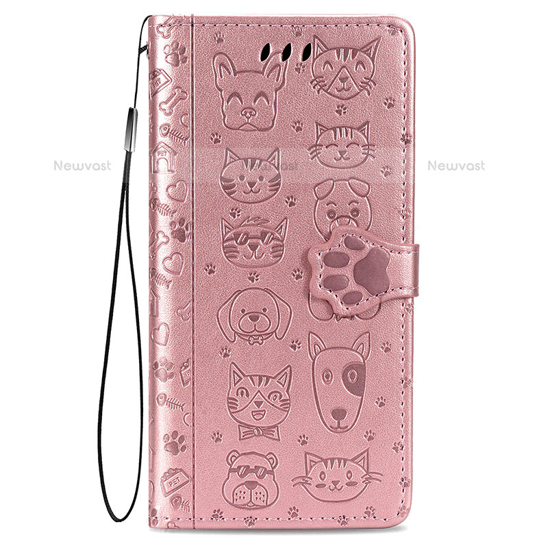 Leather Case Stands Fashionable Pattern Flip Cover Holder S05D for Samsung Galaxy S21 5G