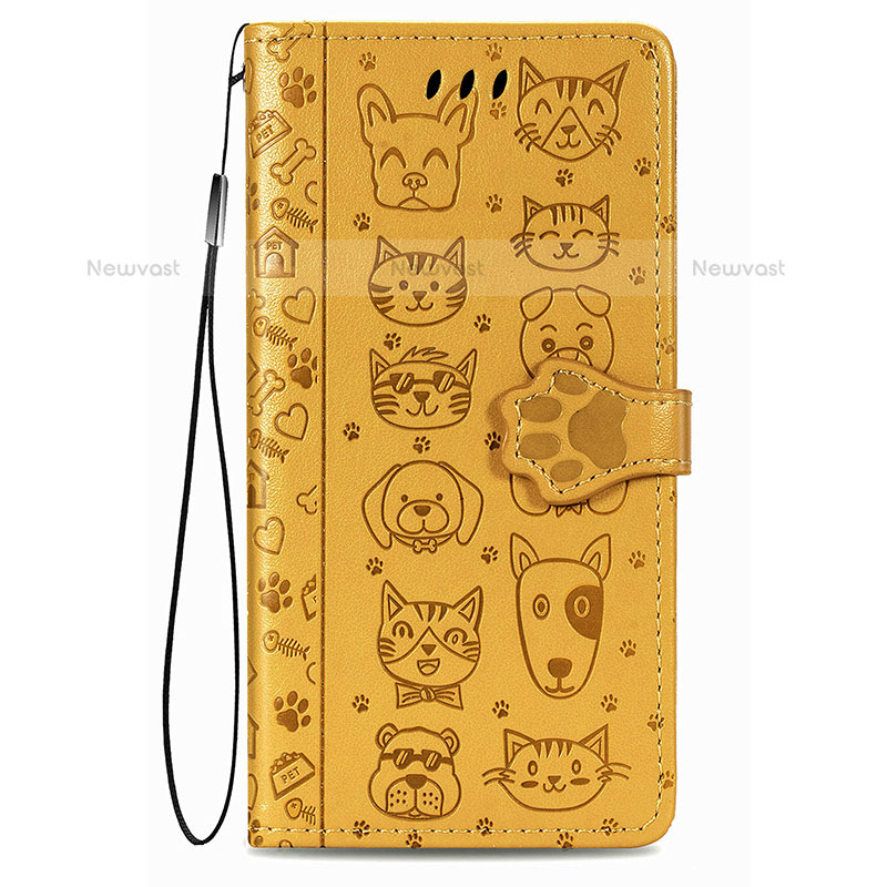 Leather Case Stands Fashionable Pattern Flip Cover Holder S05D for Samsung Galaxy S21 5G