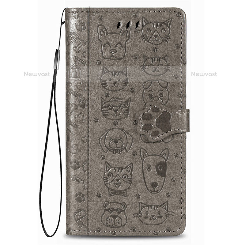 Leather Case Stands Fashionable Pattern Flip Cover Holder S05D for Samsung Galaxy S21 5G