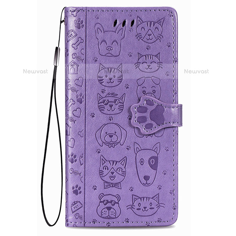 Leather Case Stands Fashionable Pattern Flip Cover Holder S05D for Samsung Galaxy S21 FE 5G