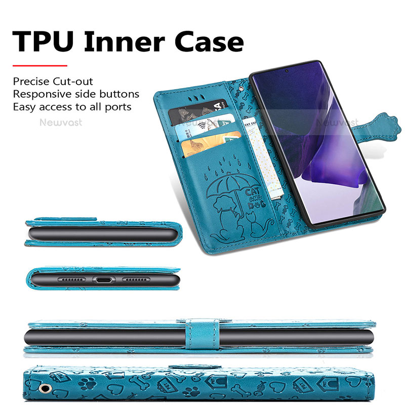 Leather Case Stands Fashionable Pattern Flip Cover Holder S05D for Samsung Galaxy S21 Ultra 5G