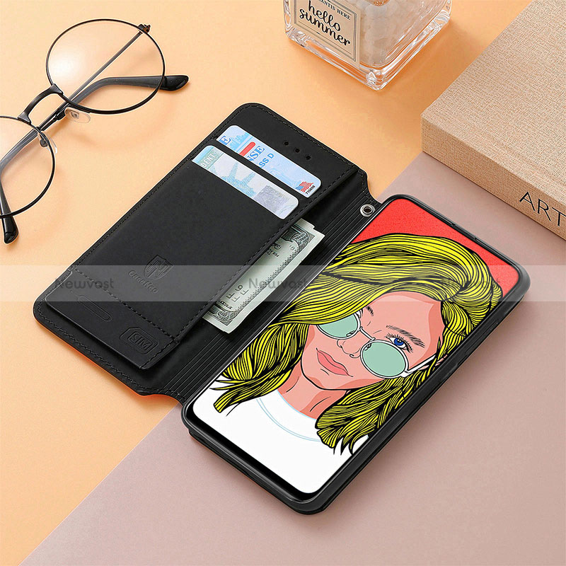 Leather Case Stands Fashionable Pattern Flip Cover Holder S06D for Huawei Honor 9X