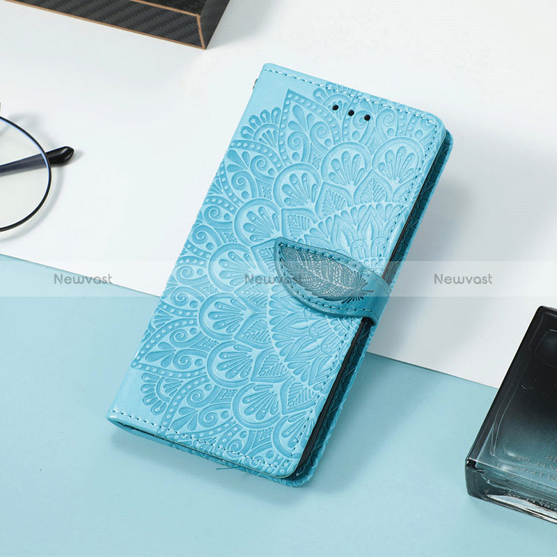 Leather Case Stands Fashionable Pattern Flip Cover Holder S08D for Huawei P40 Lite E