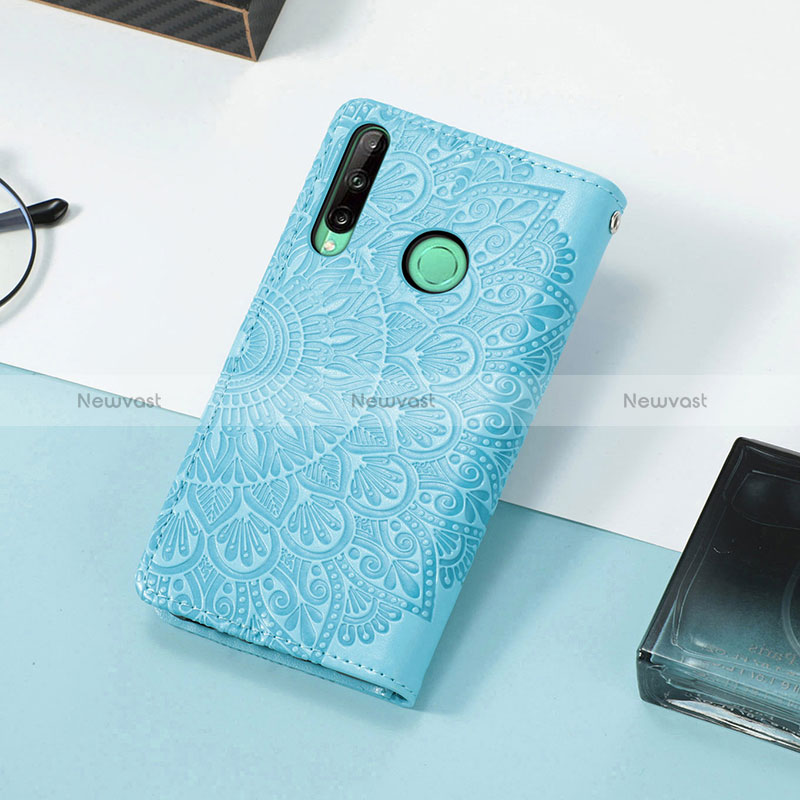 Leather Case Stands Fashionable Pattern Flip Cover Holder S08D for Huawei Y7p