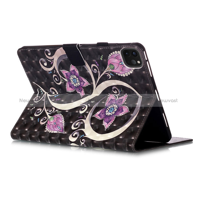 Leather Case Stands Fashionable Pattern Flip Cover Holder Y01B for Apple iPad Pro 11 (2020)