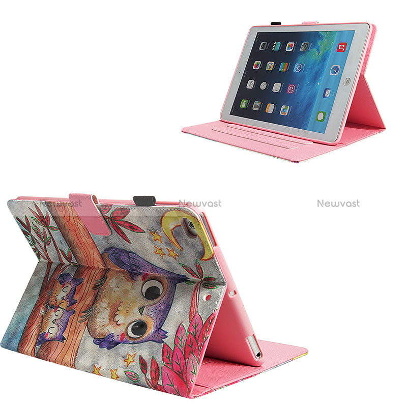 Leather Case Stands Fashionable Pattern Flip Cover Holder Y01B for Apple New iPad 9.7 (2017)