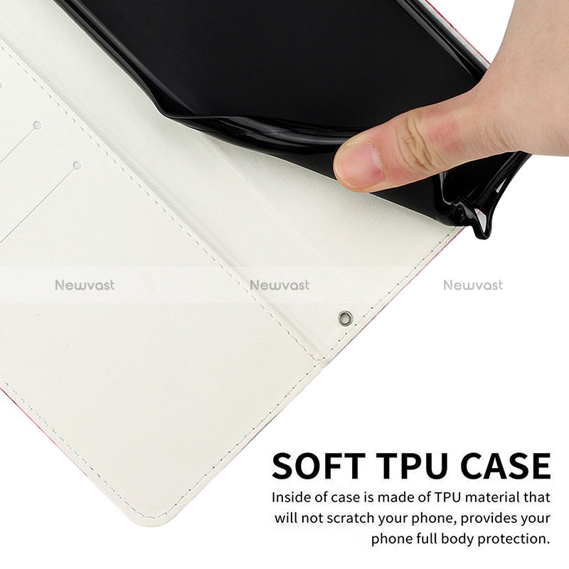 Leather Case Stands Fashionable Pattern Flip Cover Holder Y01X for Oppo Reno7 Lite 5G