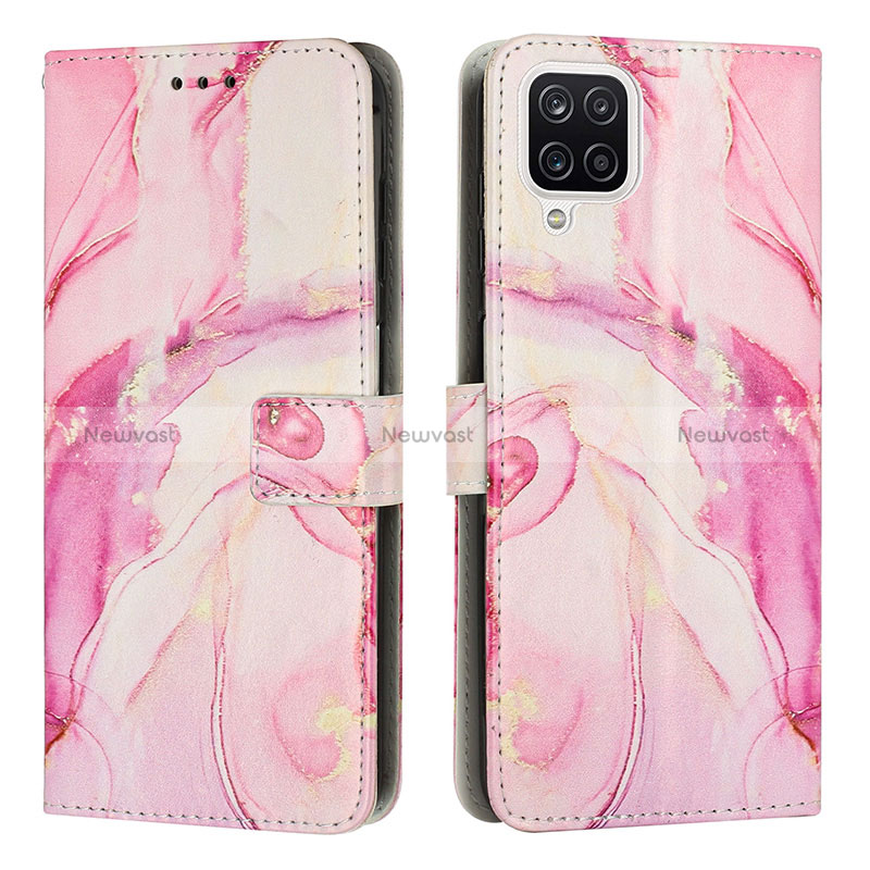 Leather Case Stands Fashionable Pattern Flip Cover Holder Y01X for Samsung Galaxy A12 Nacho