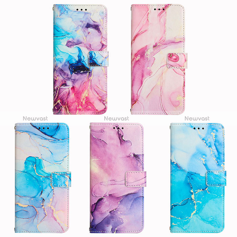 Leather Case Stands Fashionable Pattern Flip Cover Holder Y01X for Samsung Galaxy A12 Nacho