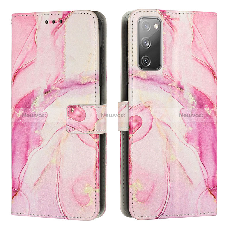 Leather Case Stands Fashionable Pattern Flip Cover Holder Y01X for Samsung Galaxy S20 FE 4G