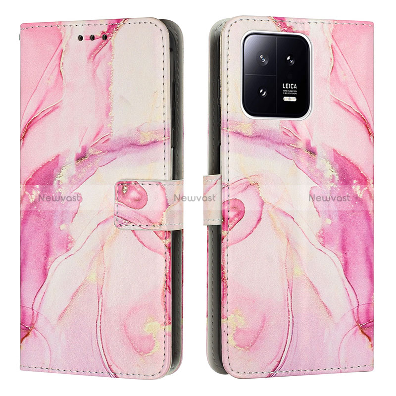 Leather Case Stands Fashionable Pattern Flip Cover Holder Y01X for Xiaomi Mi 13 5G