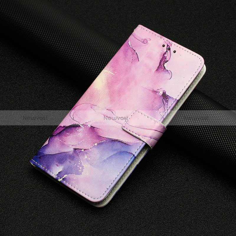 Leather Case Stands Fashionable Pattern Flip Cover Holder Y01X for Xiaomi Mi 13 5G Purple