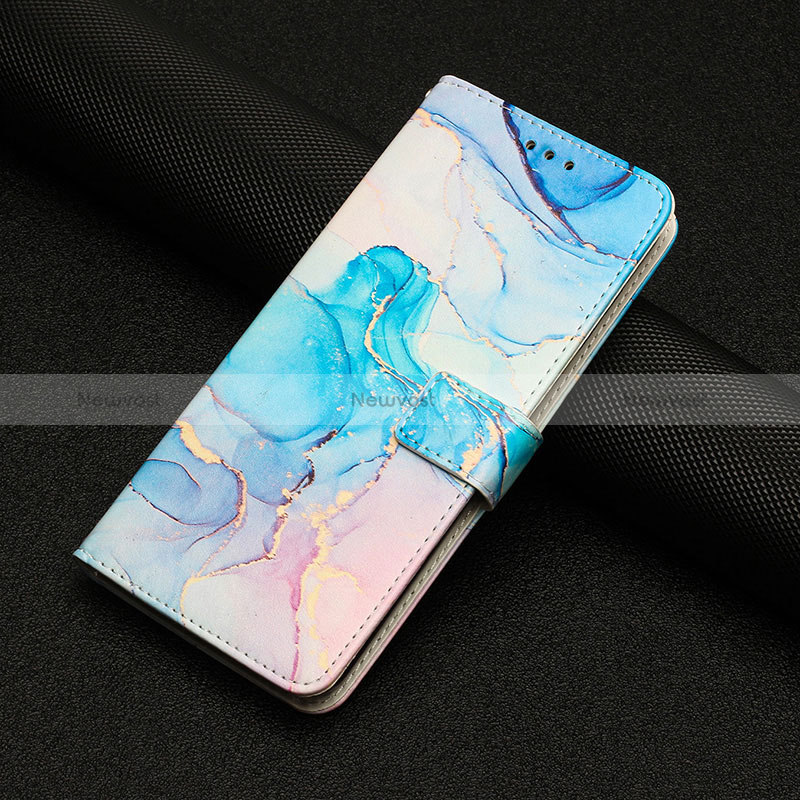 Leather Case Stands Fashionable Pattern Flip Cover Holder Y01X for Xiaomi Mi 13 5G Sky Blue