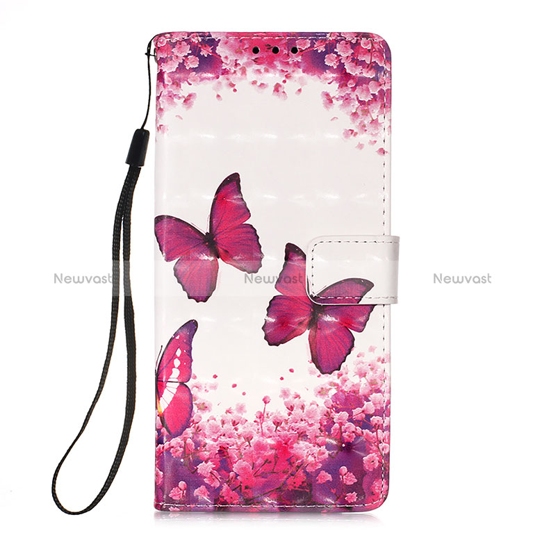 Leather Case Stands Fashionable Pattern Flip Cover Holder Y02B for Apple iPhone 13 Hot Pink