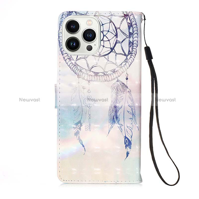 Leather Case Stands Fashionable Pattern Flip Cover Holder Y02B for Apple iPhone 13 Pro Max