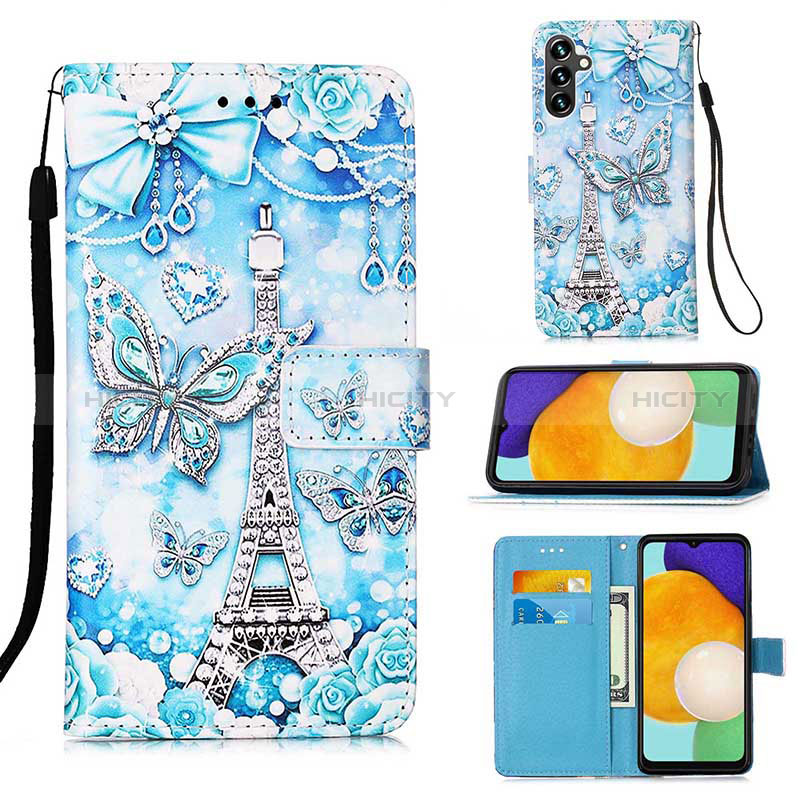 Leather Case Stands Fashionable Pattern Flip Cover Holder Y02B for Samsung Galaxy A04s