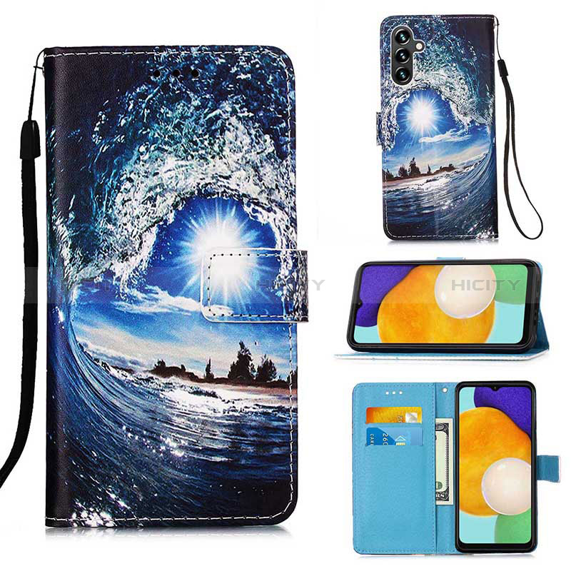 Leather Case Stands Fashionable Pattern Flip Cover Holder Y02B for Samsung Galaxy A04s