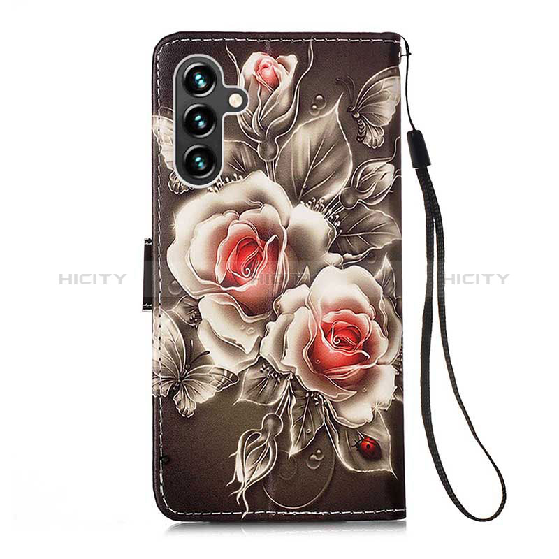 Leather Case Stands Fashionable Pattern Flip Cover Holder Y02B for Samsung Galaxy A04s