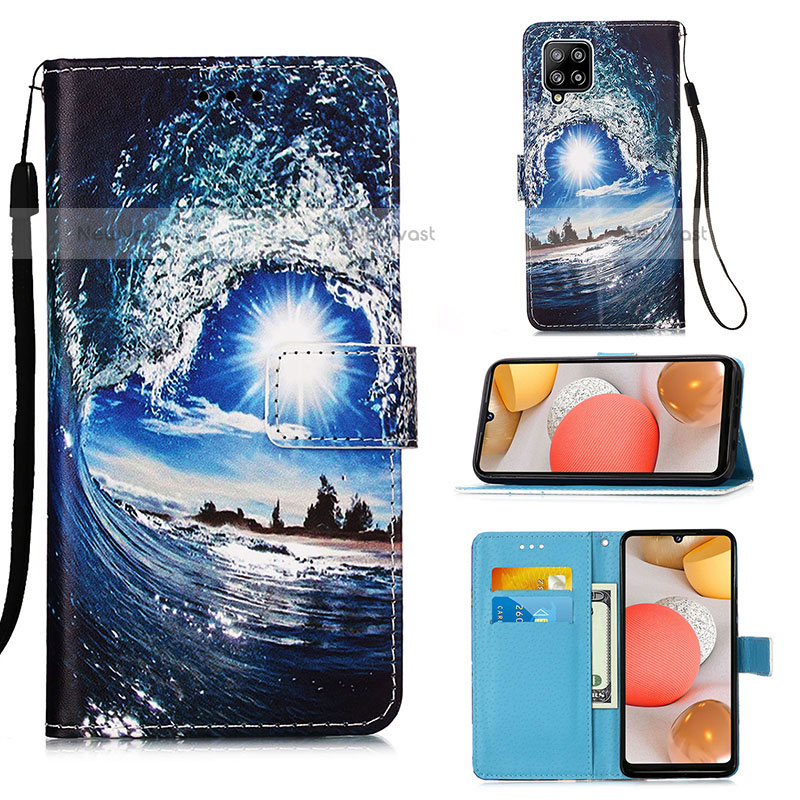 Leather Case Stands Fashionable Pattern Flip Cover Holder Y02B for Samsung Galaxy A42 5G