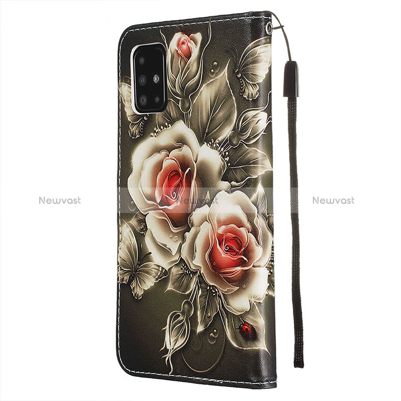 Leather Case Stands Fashionable Pattern Flip Cover Holder Y02B for Samsung Galaxy A51 5G