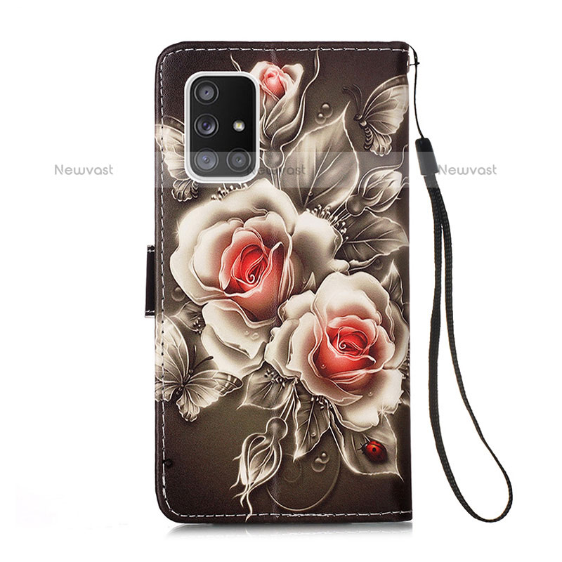 Leather Case Stands Fashionable Pattern Flip Cover Holder Y02B for Samsung Galaxy A71 4G A715