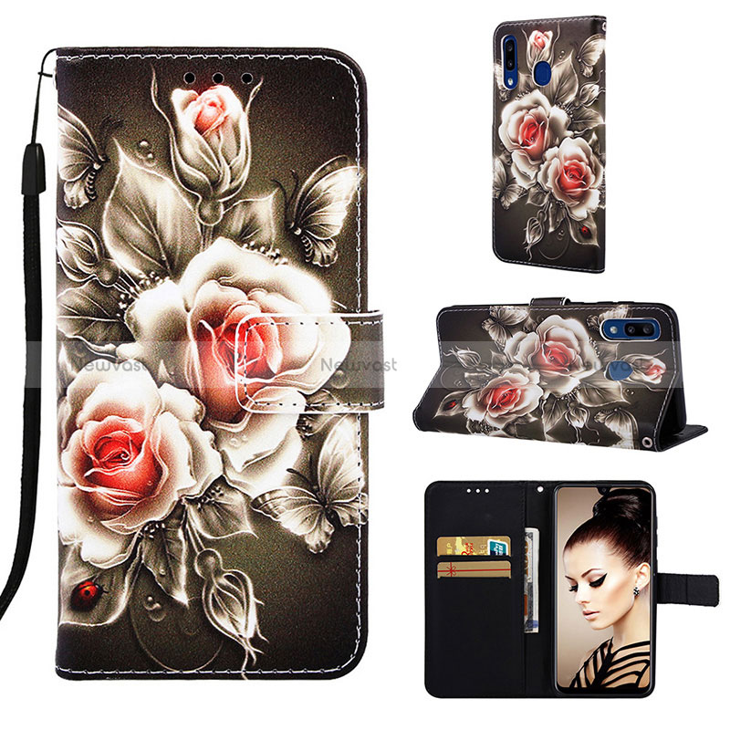 Leather Case Stands Fashionable Pattern Flip Cover Holder Y02B for Samsung Galaxy M10S
