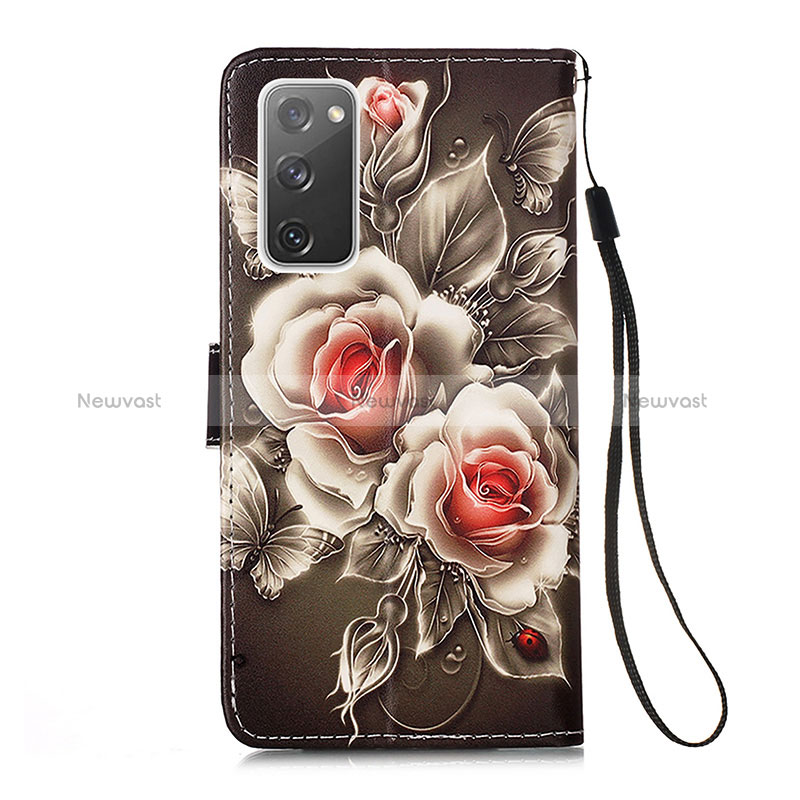 Leather Case Stands Fashionable Pattern Flip Cover Holder Y02B for Samsung Galaxy S20 FE (2022) 5G
