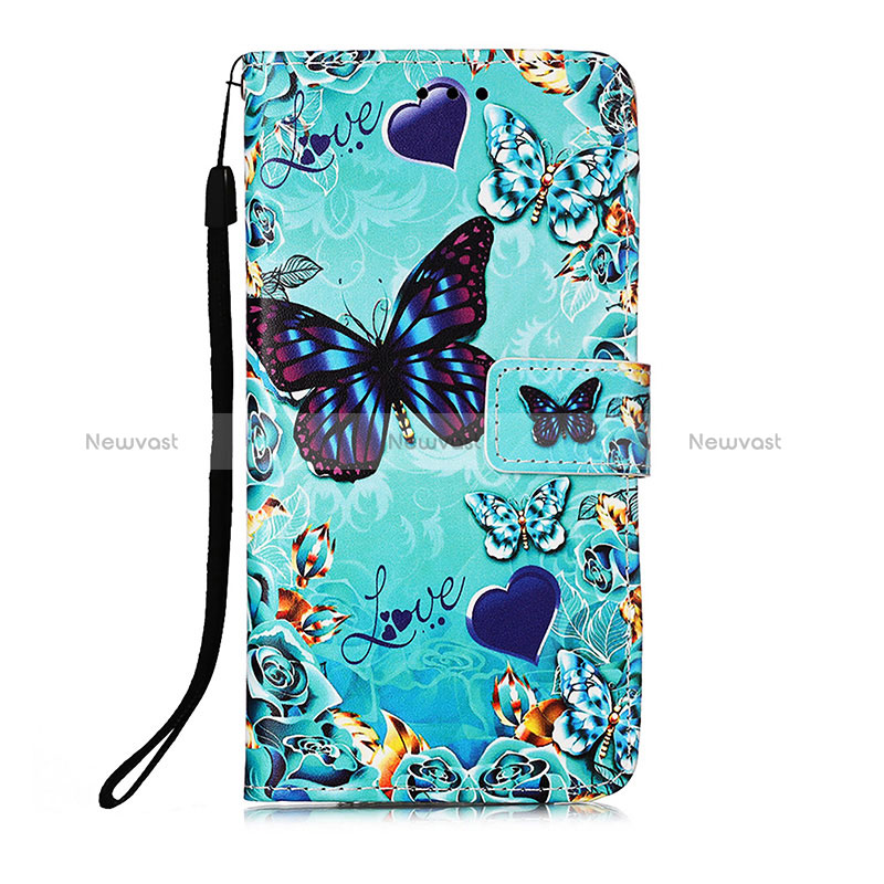 Leather Case Stands Fashionable Pattern Flip Cover Holder Y02B for Xiaomi Poco X3 NFC Sky Blue
