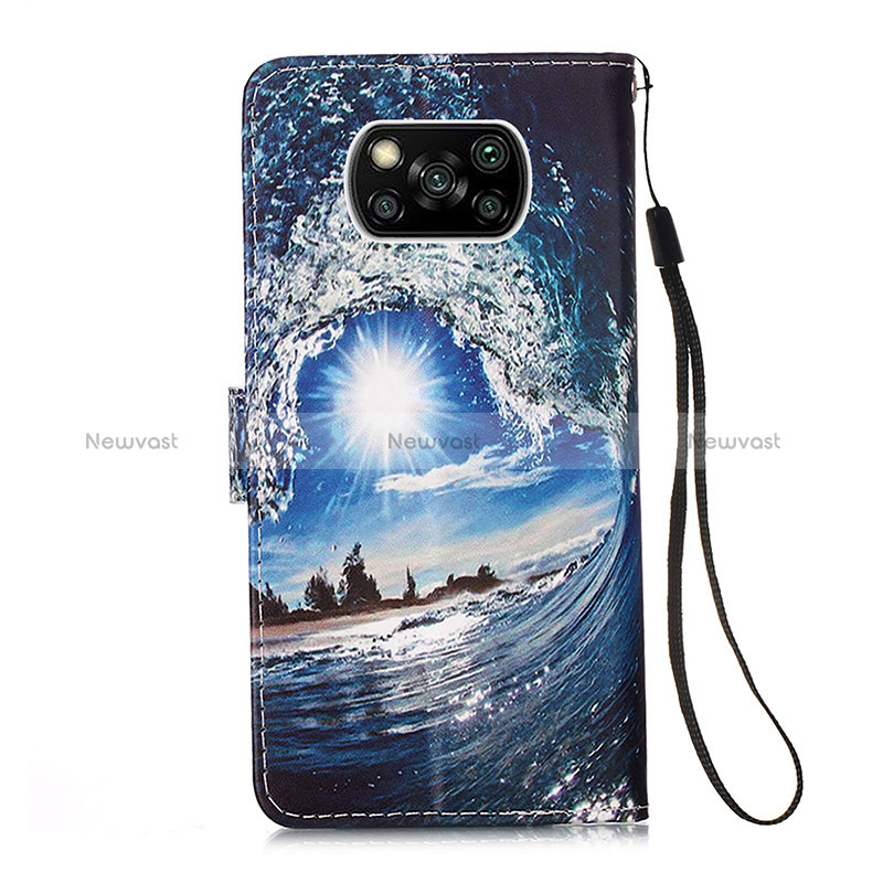 Leather Case Stands Fashionable Pattern Flip Cover Holder Y02B for Xiaomi Poco X3 Pro