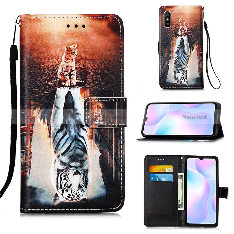 Leather Case Stands Fashionable Pattern Flip Cover Holder Y02B for Xiaomi Redmi 9AT