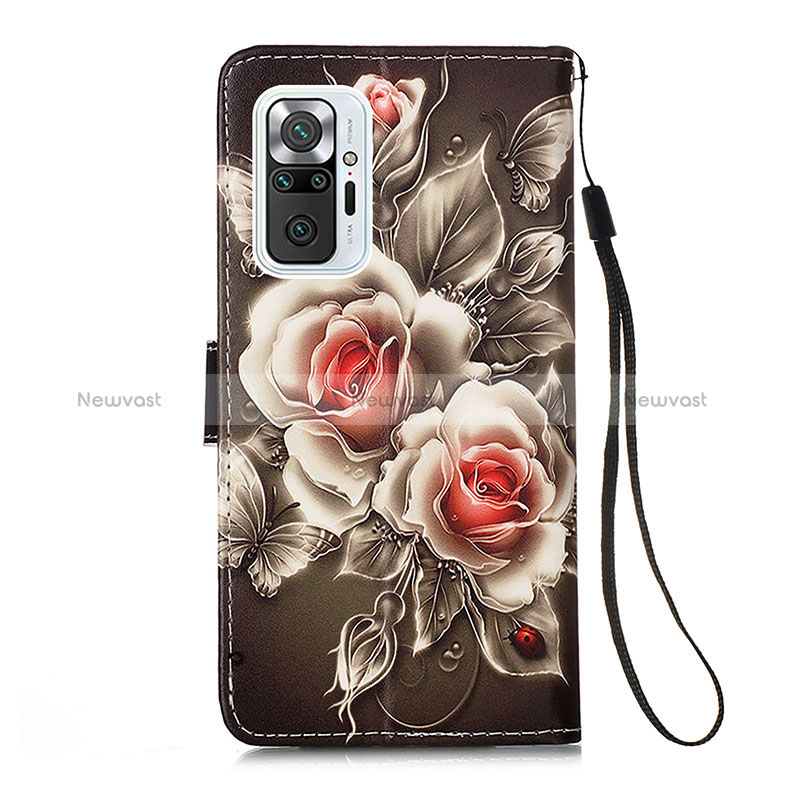 Leather Case Stands Fashionable Pattern Flip Cover Holder Y02B for Xiaomi Redmi Note 10 Pro Max