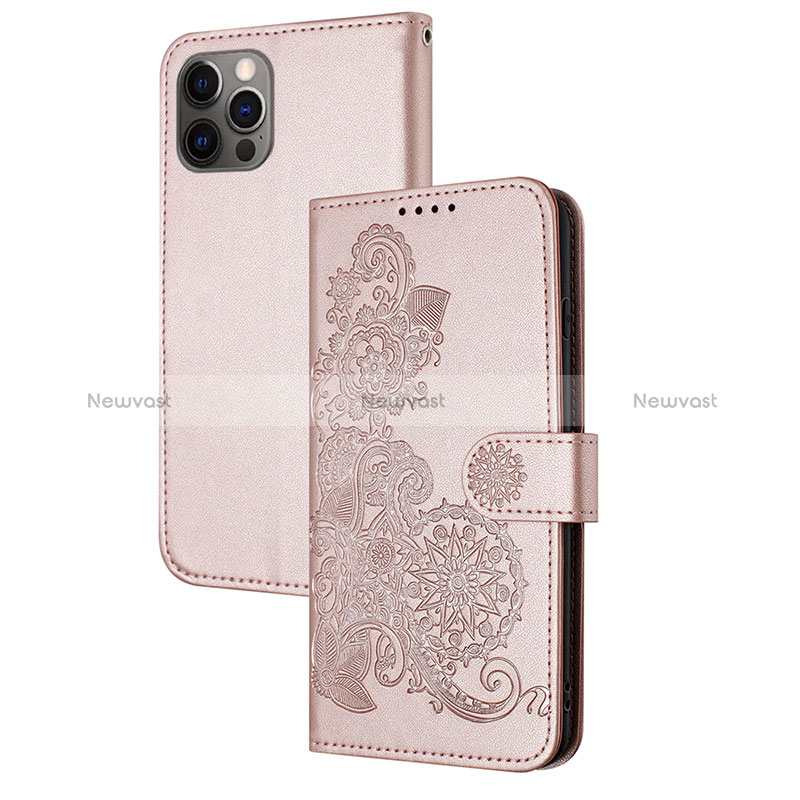 Leather Case Stands Fashionable Pattern Flip Cover Holder Y02X for Apple iPhone 13 Pro