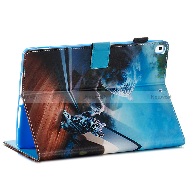 Leather Case Stands Fashionable Pattern Flip Cover Holder Y03B for Apple iPad 10.2 (2020)