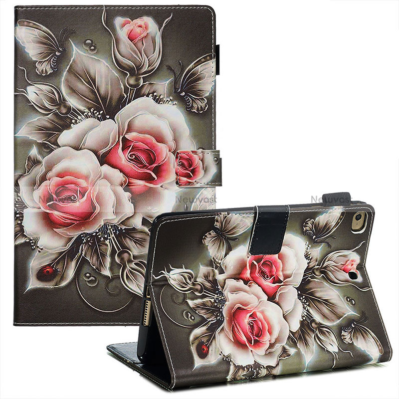 Leather Case Stands Fashionable Pattern Flip Cover Holder Y03B for Apple iPad Mini 4