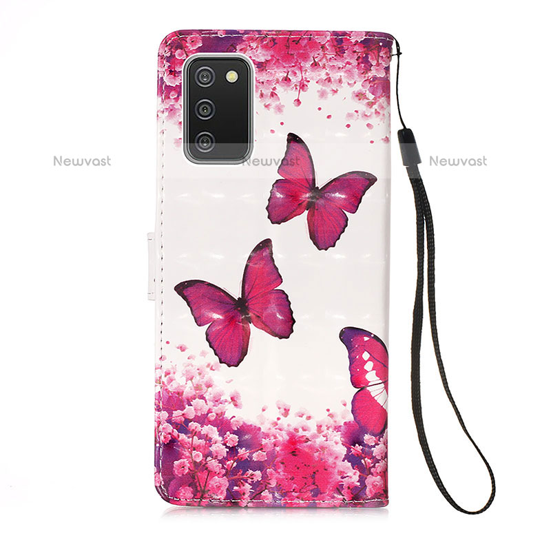 Leather Case Stands Fashionable Pattern Flip Cover Holder Y03B for Samsung Galaxy A02s