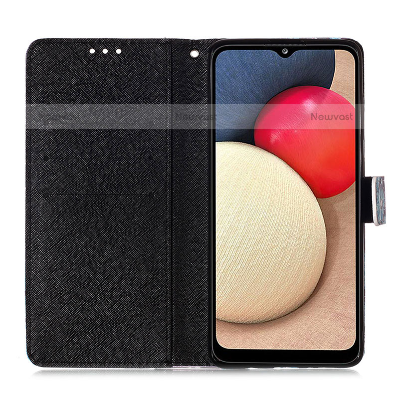 Leather Case Stands Fashionable Pattern Flip Cover Holder Y03B for Samsung Galaxy A02s