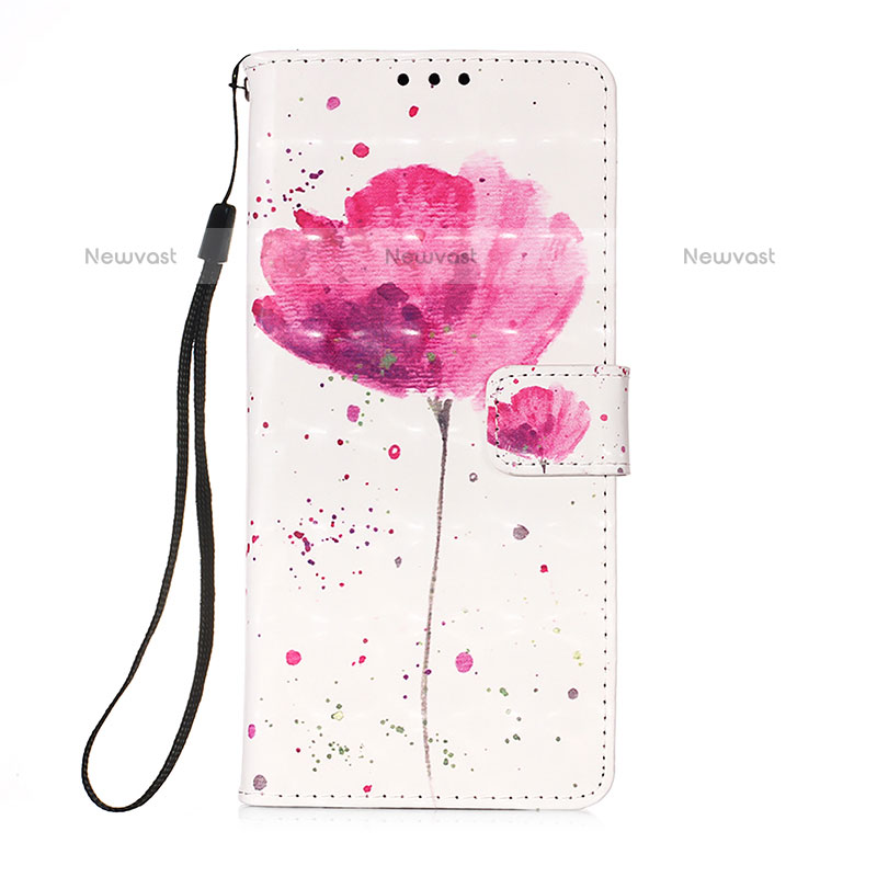 Leather Case Stands Fashionable Pattern Flip Cover Holder Y03B for Samsung Galaxy A02s Pink