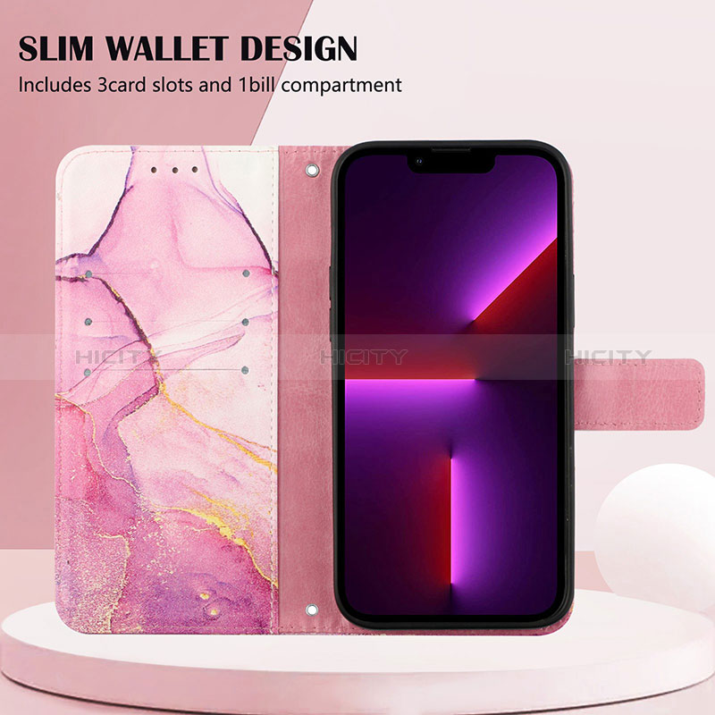 Leather Case Stands Fashionable Pattern Flip Cover Holder Y03B for Samsung Galaxy A04s