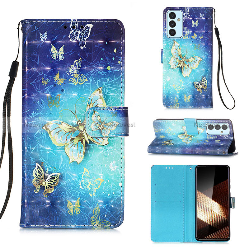 Leather Case Stands Fashionable Pattern Flip Cover Holder Y03B for Samsung Galaxy A15 4G