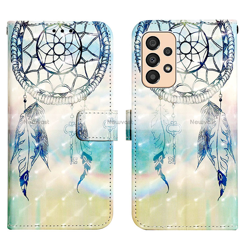 Leather Case Stands Fashionable Pattern Flip Cover Holder Y03B for Samsung Galaxy A33 5G