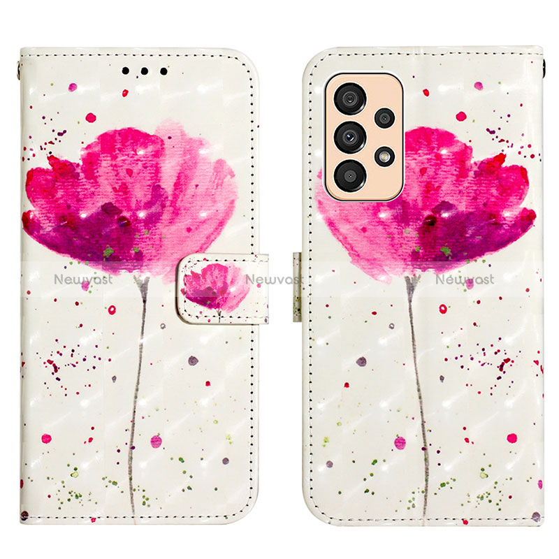 Leather Case Stands Fashionable Pattern Flip Cover Holder Y03B for Samsung Galaxy A33 5G
