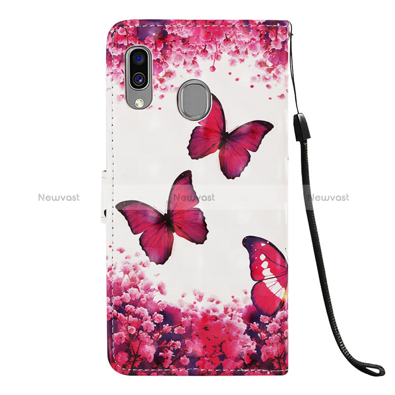Leather Case Stands Fashionable Pattern Flip Cover Holder Y03B for Samsung Galaxy A40